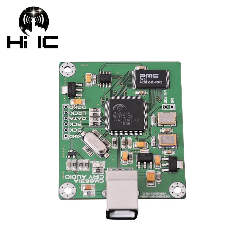 HIFI CM6631A цифрового интерфейса 24Bit 192 К 384 драйвера ASIO звуковая карта USB I2S/SPDIF Выход