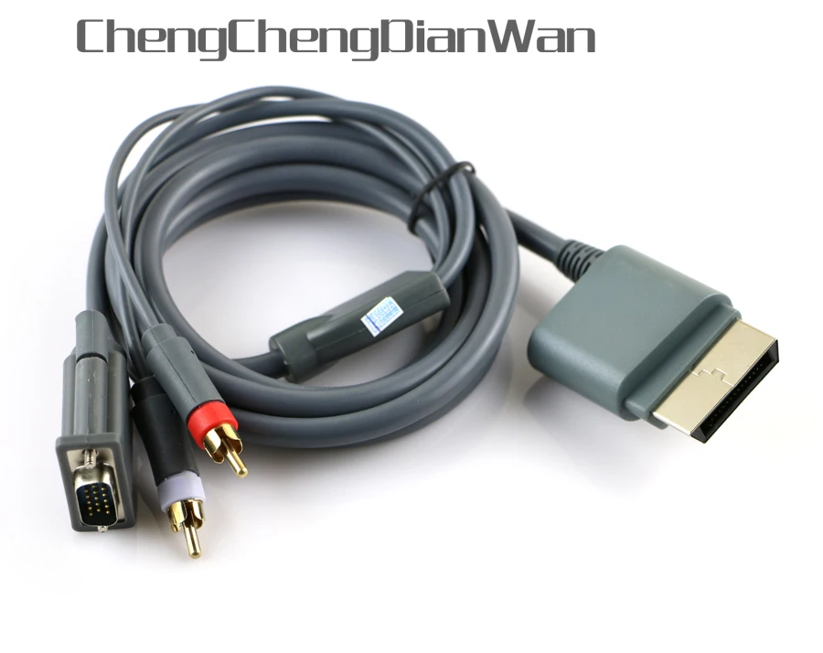  ChengChengDianWan HD Ad Alta Definizione Slim Video Audio HDTV RCA AV VGA PC Monitor Cable Cavo Con