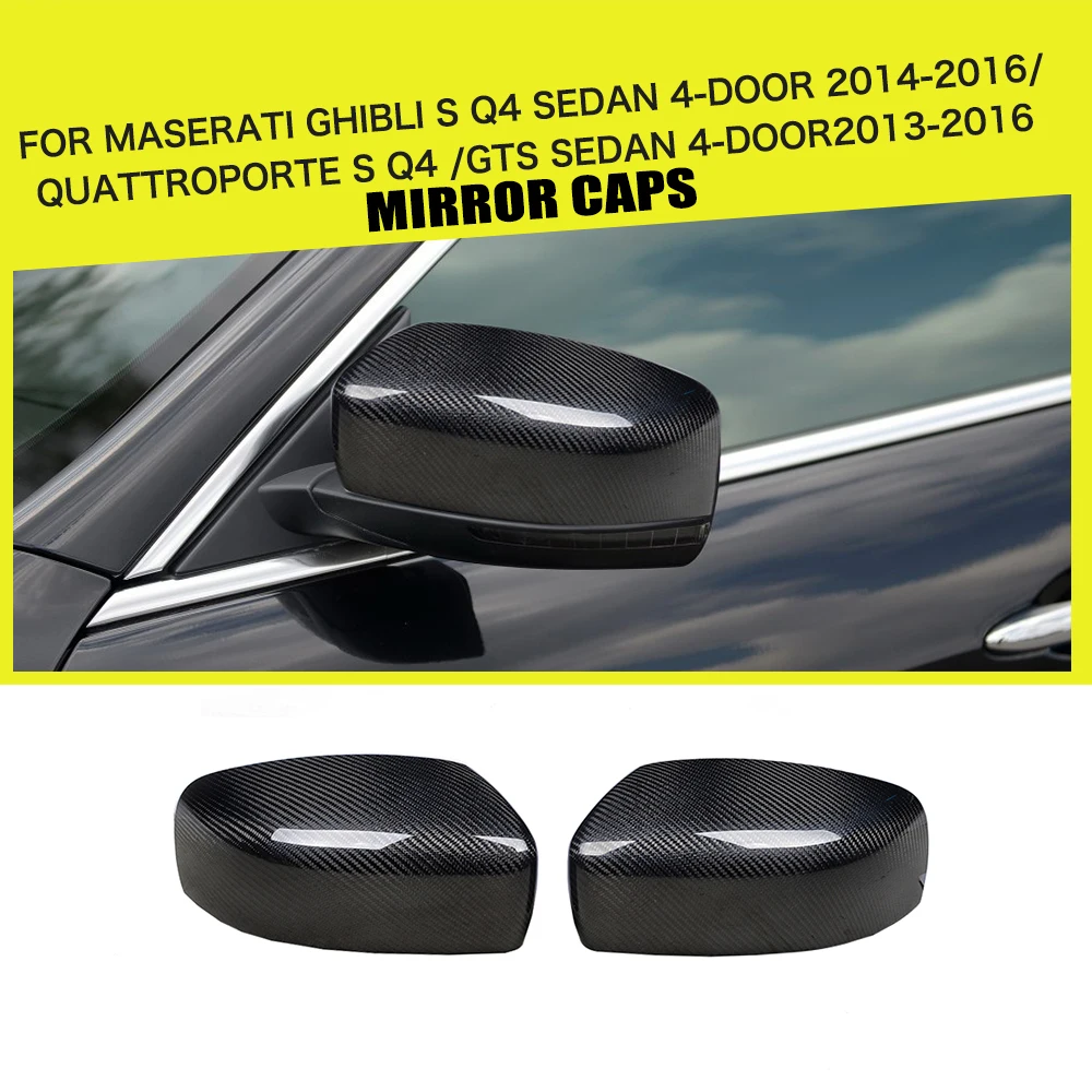 Carbon Fiber Car Rear Review Mirror Cover Caps for Maserati