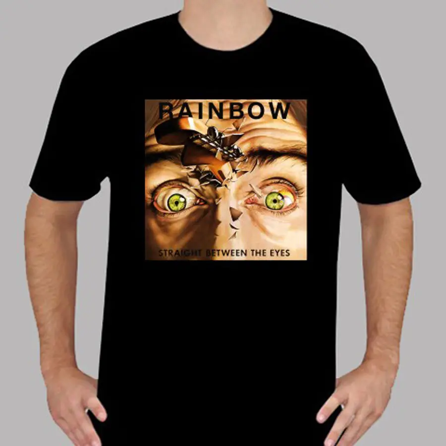 Футболка мужская Радужная прямая с надписью The Eyes Rock Legend топ из 100% хлопка смешным