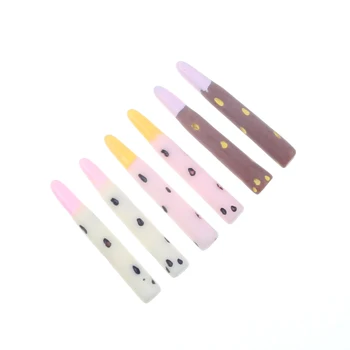 

20Pcs Mixed Resin Strip Biscuit Decoration Crafts Flatback Cabochon Embellishments For Scrapbooking Kawaii Accessories