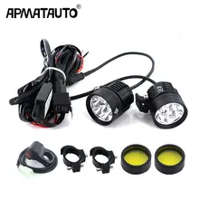 Plug& Play светодиодный фонарь для мотоцикла, 12000LM, мото прожектор, водонепроницаемый, противотуманная фара, лампа для заездов, супер яркий+ контроллер вспышки