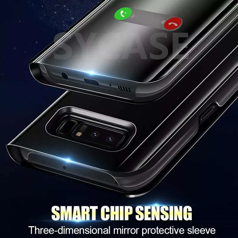 SYCASE Clear View зеркало смарт чехол для iPhone 6 S 7 8 Plus X XR Xs Max телефона флип