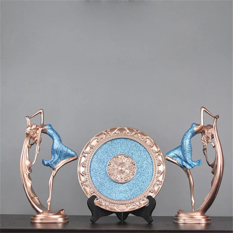 

Hostess Three Pieces Suit Statues Office Home Decoration Accessories Resin Sculpture Wedding Christmas Birthday Gift Figurines