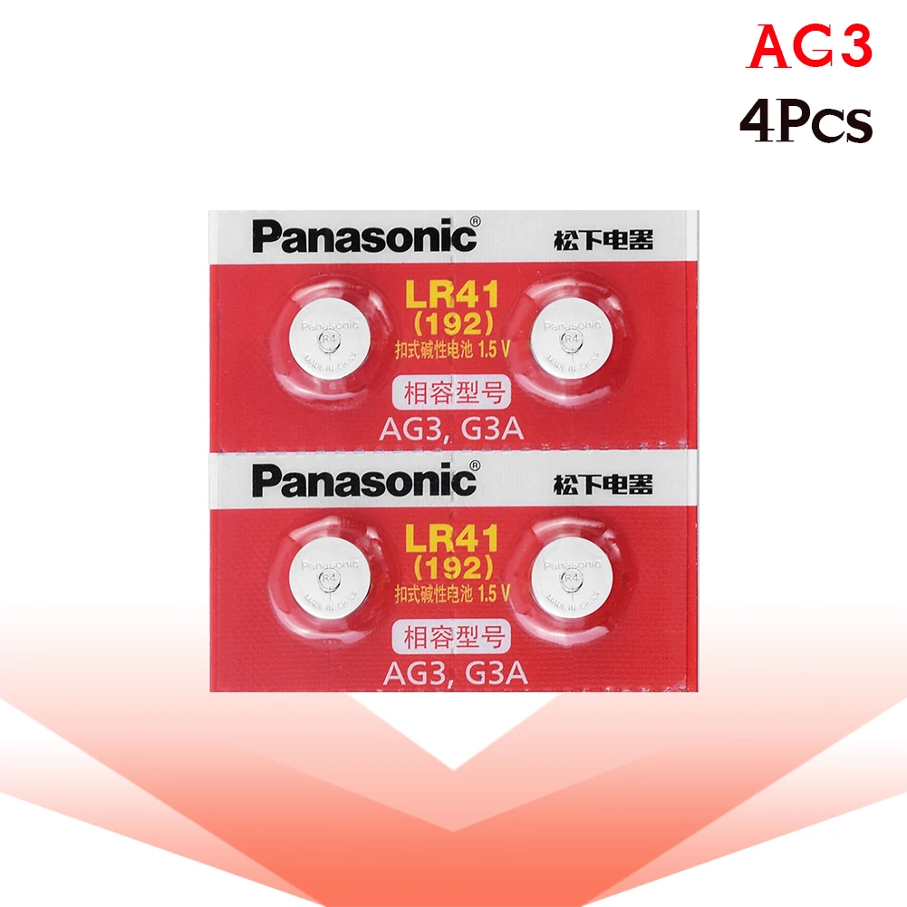 Горячая 4 шт. LR41 кнопки батареи Panasonic SR41 AG3 G3A L736 192 392A Zn/MnO2 1,5 V литиевые батареи