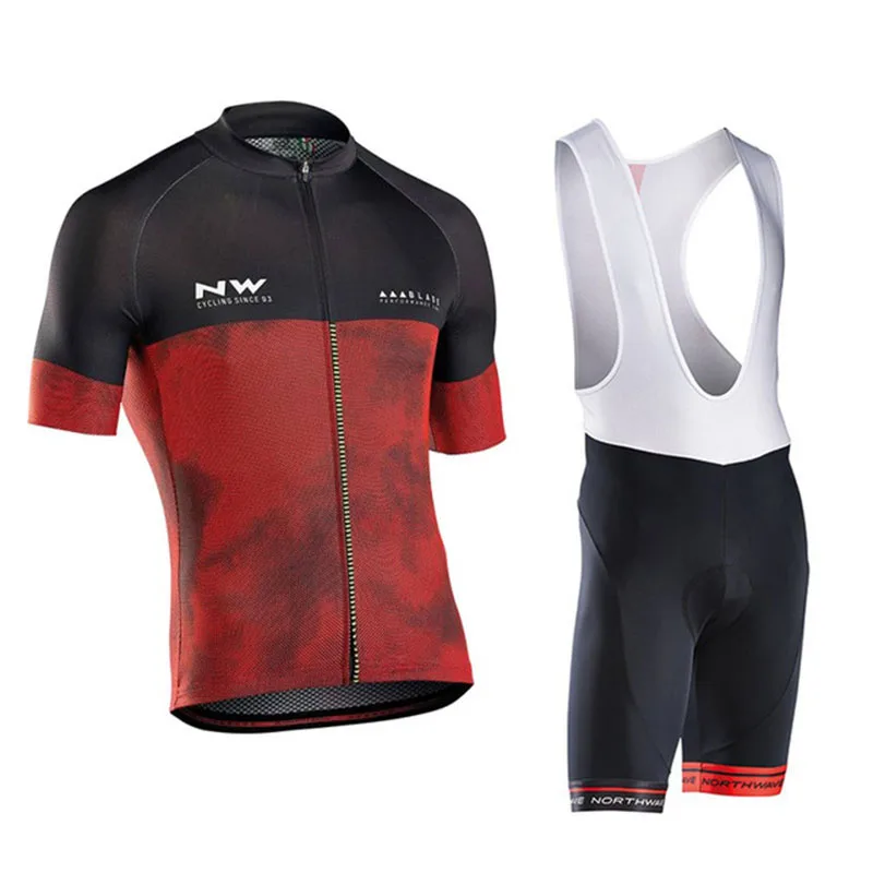

NW 2019 Summer Cycling Jersey ropa ciclismo Short Sleeve Set Breathable bib shorts Quick Dry Bicycle Clothes Bike Wear Clothing