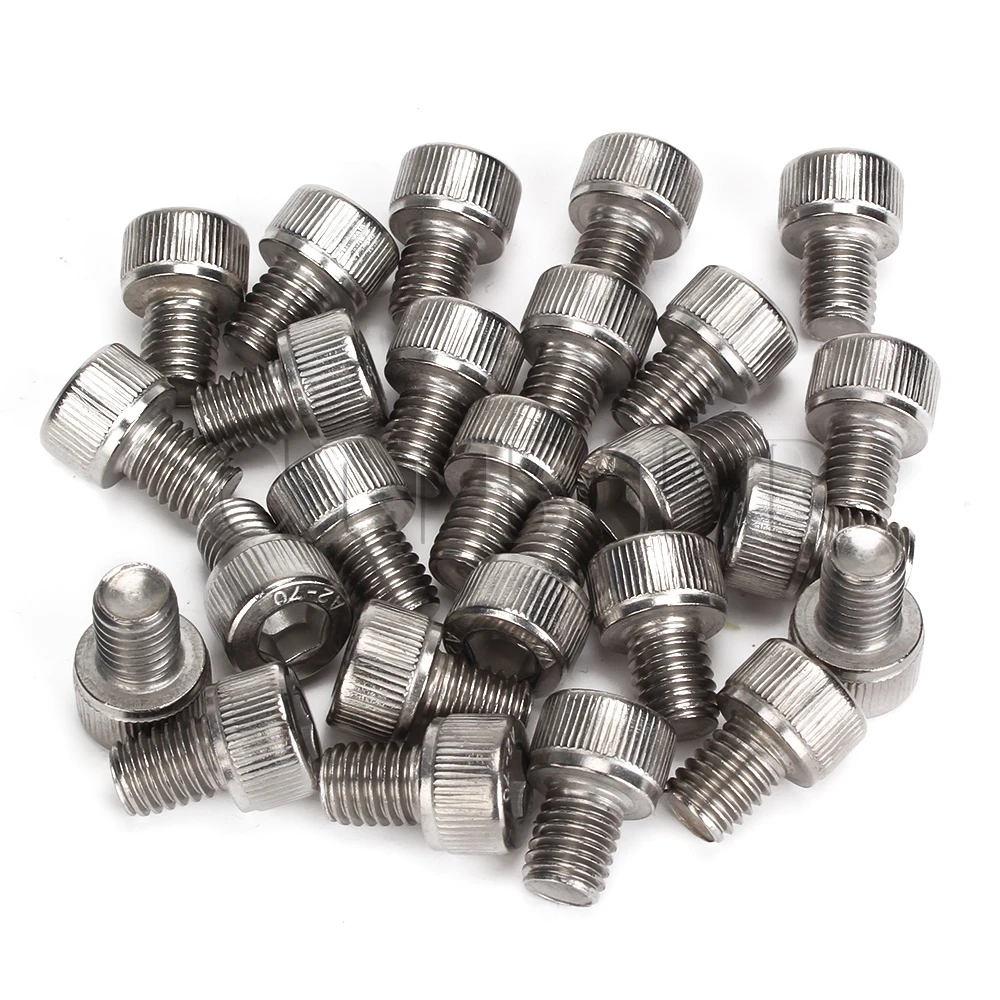 

CNBTR 25X Round Hex Socket Head Screws Bolt M8X10mm 304 Stainless Steel