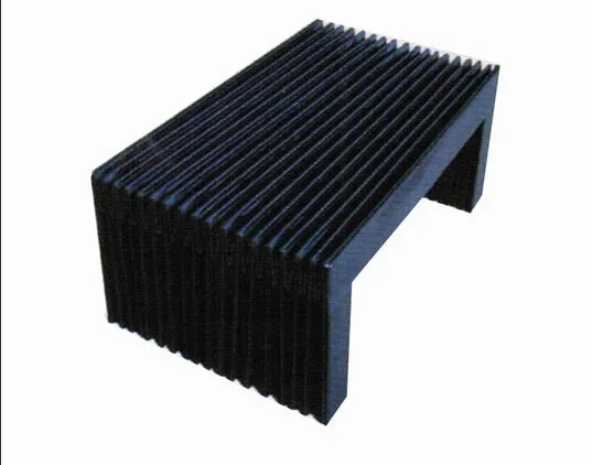 Steel flange bellow Lmax=7350mm,width=505mm,height=195mm,nylon Cloth Flexible Accordion Bellows Shield Cover For Machine Tools
