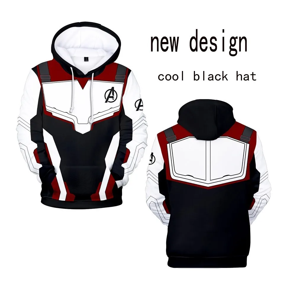 Cosplay Avengers Endgame Quantum Realm Sweatshirt Jacket Advanced Tech Costumes Avengers End Game Hood Superhero Hoodies Hoodie