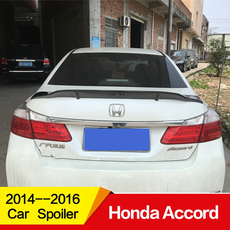 Используется для Honda Accord спойлер год глянцевое углеродное волокно заднее крыло R стиль спойлер, аксессуары