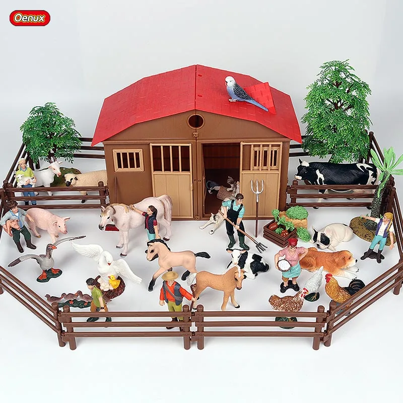 Oenux Simulation Poultry Animals Horse Cow Small Size Animals Figurines Miniature Farm Hen Action Figures Toy For Kids Gift Oenux Simulation Poultry Animals Horse Cow Small Size Animals Figurines Miniature Farm Hen Action Figures Toy For Kids Gift