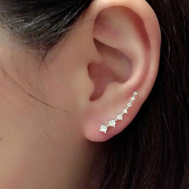 Moda Mujer Estrás Cristal Gancho Para la Oreja Pendientes Colgantes de Gota Joyería Regalo
