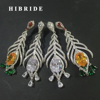 

HIBRIDE New Design Luxury Water Drop AAA Cubic Zircon Drop Earrings for Women Engagement Party Dinner Dress Jewelry E-552