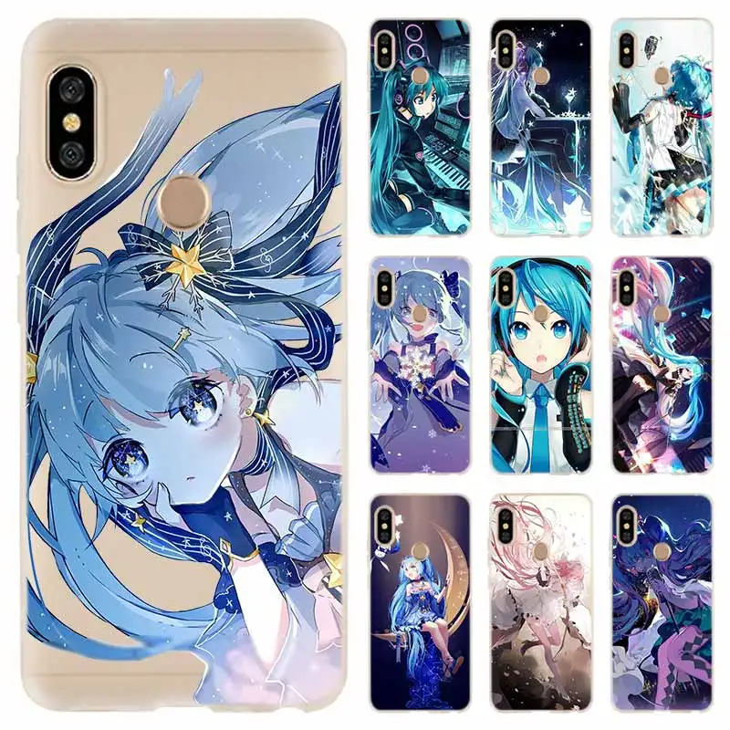 

Cover For Xiaomi Redmi Note 7 6 5 4 3 pro Case for Redmi 7a 6a s2 5a 5 Plus 4a 4x K20 Pro Anime Hatsune Miku beauty Girl