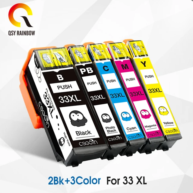 5PK 33XL Compatible ink cartridge for Epson XP 530 XP 630 XP 830 XP 635 XP 540 XP 640 XP 645 