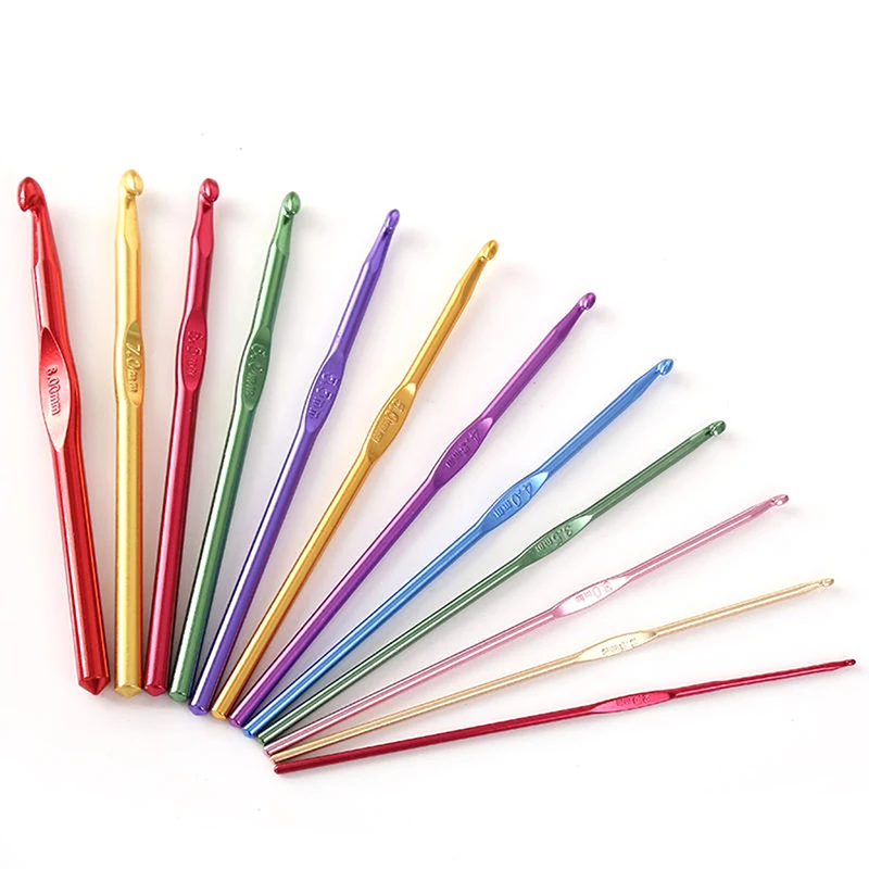 Metal Aluminum Colored Crocheting Needle Tool Crochet Sweater Knitting