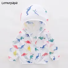 Для маленьких мальчиков и девочек; с капюшоном; летняя одежда для защиты от комаров; пляжное тонкое льняное пальто; свитер на молнии с принтом; милый костюм