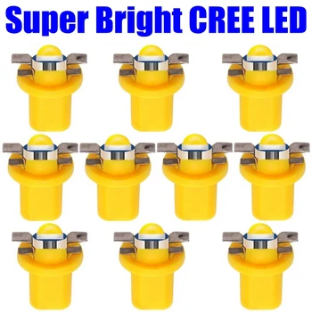 

10pcs T5 B8.5D 509T CREE Chip LED Auto Dashboard Indicator Instrument Light Gauge Speedo Dash Bulb B8.5 Car Wedge Interior Lamp