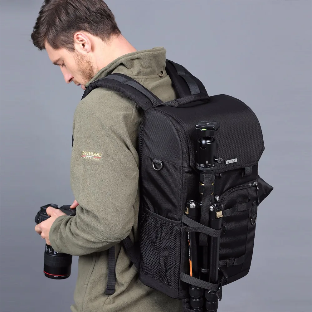 K&F CONCEPT NEW Waterproof Camera Backpack with Raincover Big Capacity