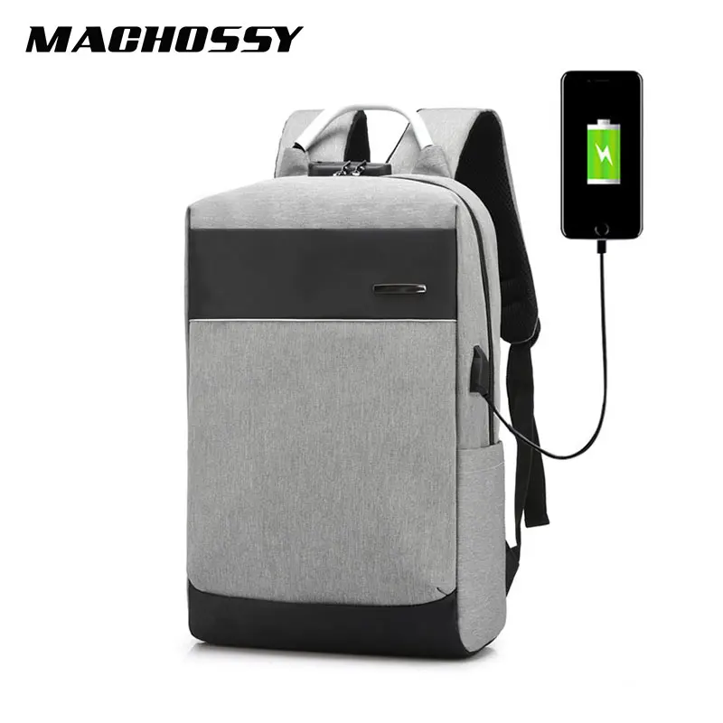Модный мужской рюкзак для ноутбука с USB зарядкой повседневный стиль