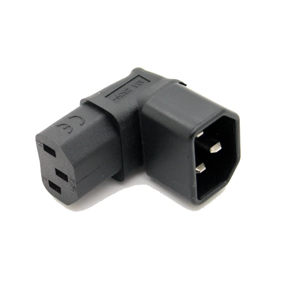 

Right Angled IEC Adapter UP Angled IEC 320 C14 to C13 Adapter for lcd wall mount TV #WPT604