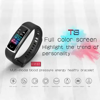 

IP68 Waterproof Smart Wristbands Bracelet Sports Fitness Tracker Real-Time Weather Display Call Message Anti-Lost Reminder