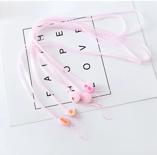 الجملة الوردي الرقبة أحزمة هاتف المحمول اليابان حبل ل غالاكسي S6 S7 حافة زائد iphone 6 زائد kawaii الحبل حزام الهاتف ديكور
