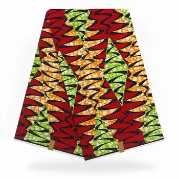 

ESEWING Ankara African Wax Print Fabric 100% Cotton 6 Yards for Sewing wax dress Ghana Nigeria Wax Fabric 071137