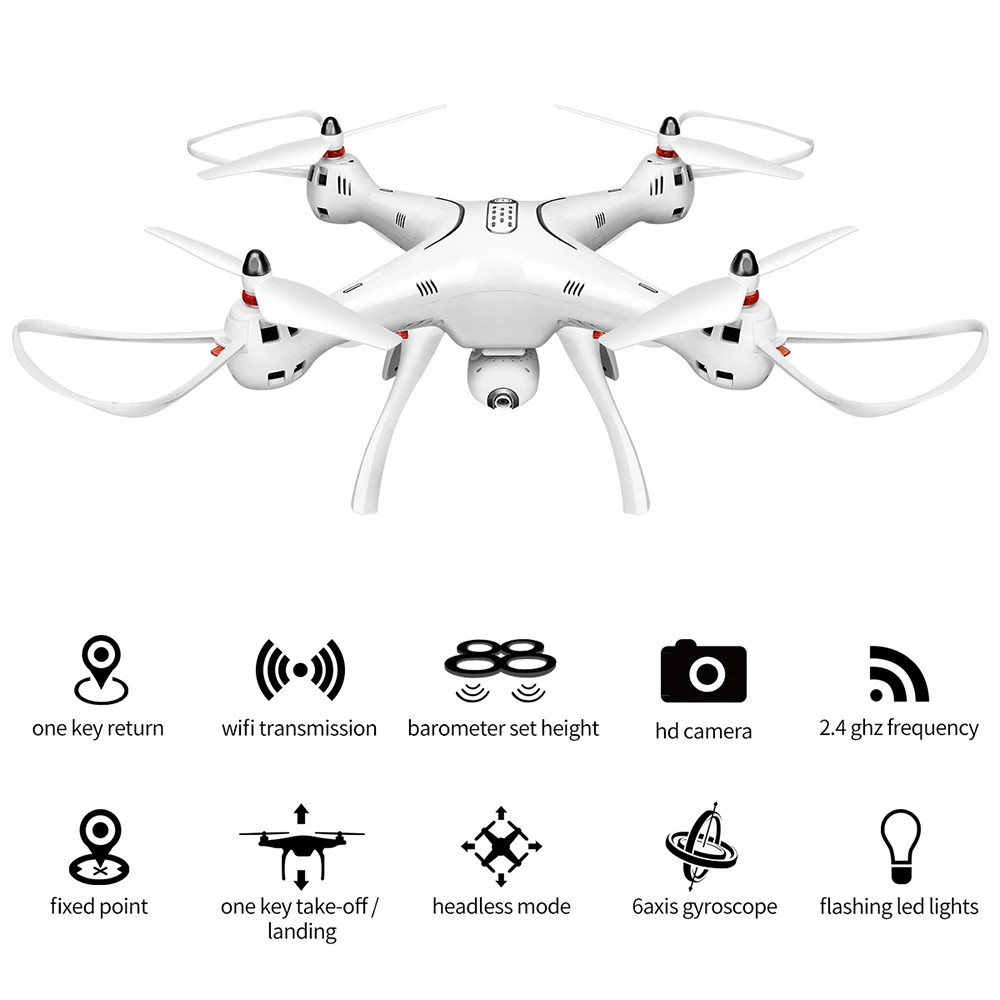 S20W FPV Drohne Mit HD 1080P 2.4G Wifi Kamera GPS RC Quadcopter 4CH 6Axis Drone