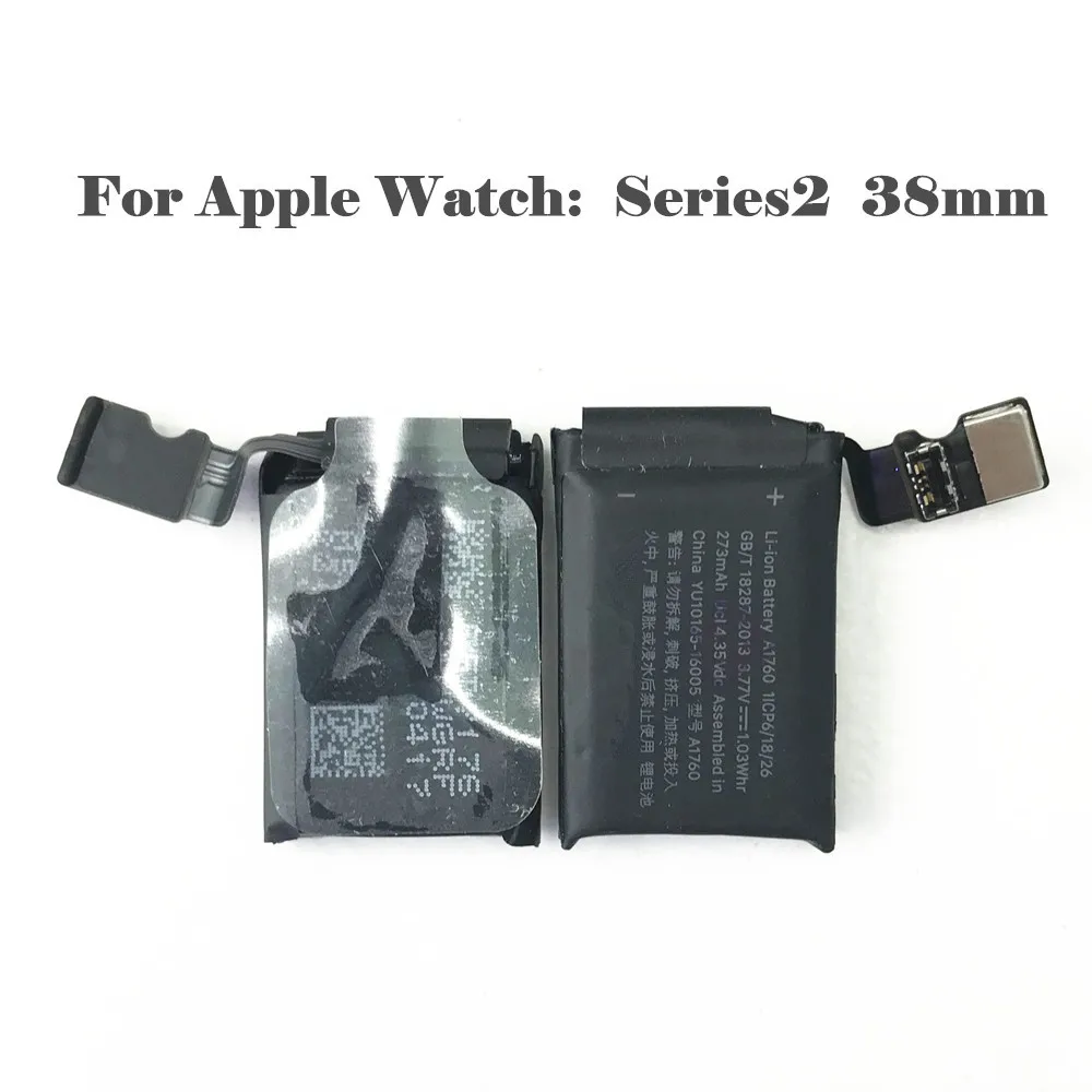 AYJ Оригинальная батарея для Apple Watch Series 2 38 мм S2 A1760 273 мАч настоящая Высокая емкость протестирована