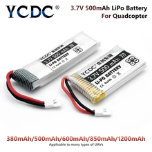 YCDC Li-Po Battery 3.7V 380 – 1200 mAh For Syma X5C X5SW X5C-1 H107 Hubsan Drone Rechargeable Batteries for camera Quadcopter