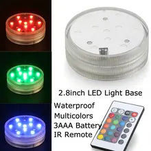 100 шт./лот 3AAA Батарея работает пульт дистанционного нескольких цветов RGB LED Бумага Фонари свет, Погружные водить легкие Цветочные Floralyte
