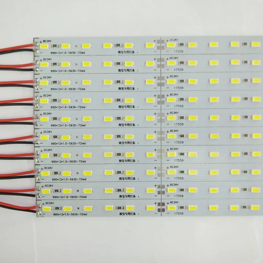 DHL DC12V/24 V 200 шт./лот 15 Вт~ 16 Вт 5630 Светодиодный свет бар белый/теплый белый/Природа Белый светодиодный Жесткая/жесткий полосу для светового короба