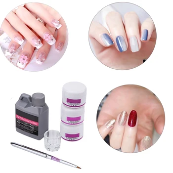 

100ml 4 in 1 Nail Art Kit Acrylic New Crystal Powder Pen Tool Kit