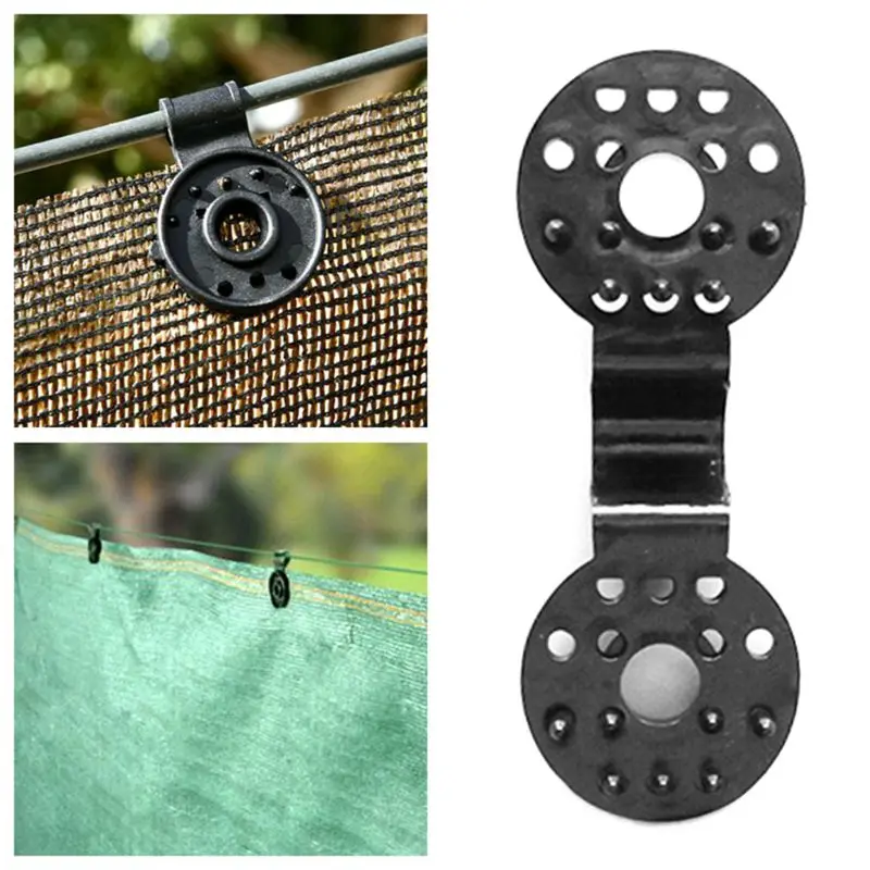 

10pcs Instant Grommet Shade Cloth Sails Privacy Screen Tarp Poultry Net Greenhouse Film Clips Garden Tools