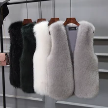 Women's waistcoat, women's autumn and winter style Korean version 2018 new fashion in the long-tailored imitation fox fur coat Women's waistcoat, women's autumn and winter style Korean version 2018 new fashion in the long-tailored imitation fox fur coat