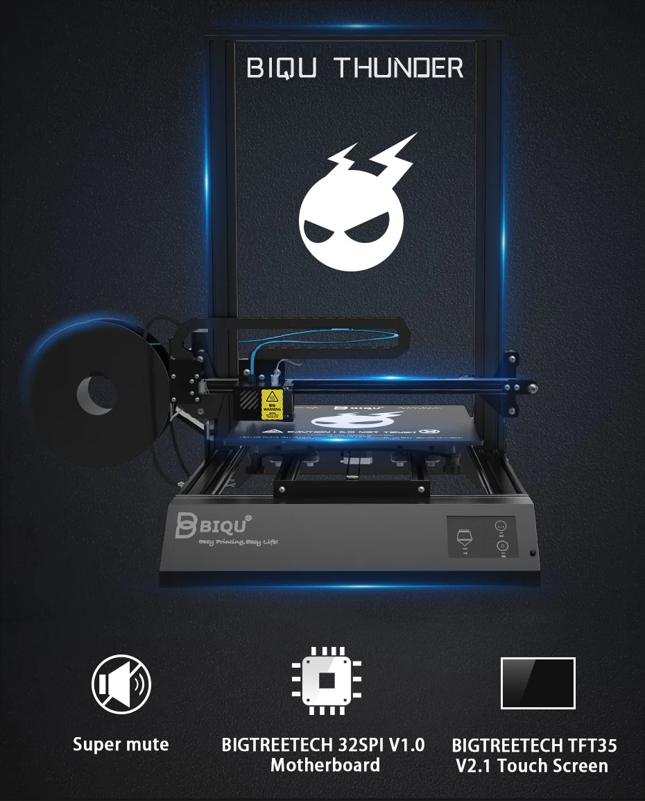 BIQU thander 3d принтер Reprap i3 металлическая рамка большого размера с питанием Resume Impressora 3D Drucker MK8 CR-10S Экструдер 3d принтер