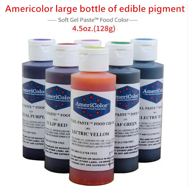 Americano importações americolor composto colorante creme fondant biscoitos macaroon creme bolo de cozimento matérias-primas grande engarrafado 128g