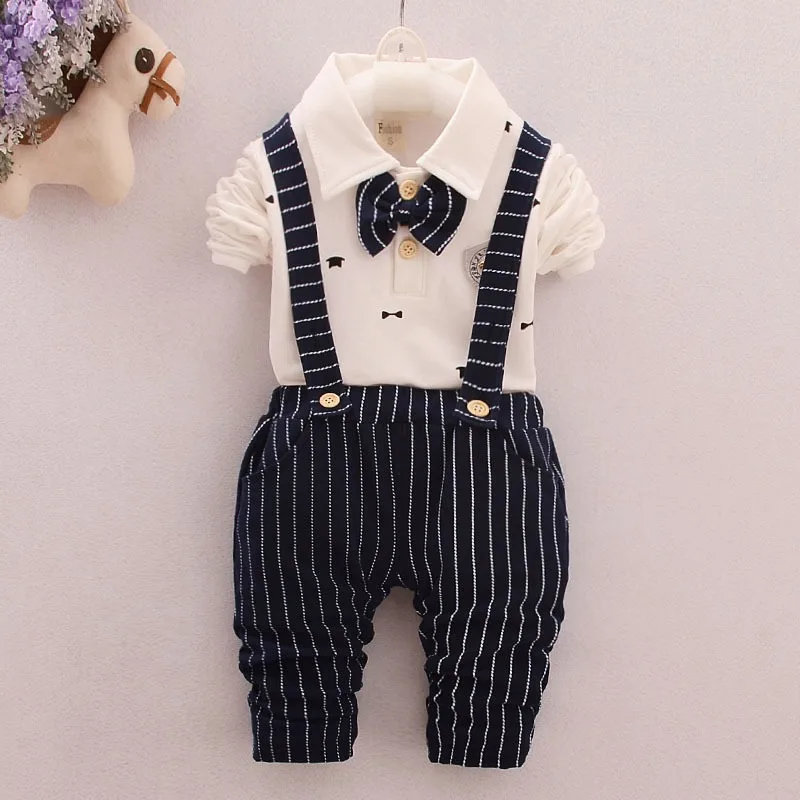 

2018 Spring Autumn Toddler Baby Boy Formal Clothing Fashion Sets Casual Boys Clothes Suit 2PCS Children Infant Sling Clothes