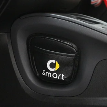 

PU Leather Car Mobile Phone Holder Storage Bag Car Storage Bag For Smart 451 Smart 453 Fortwo Forfour Auto Interior Accessories