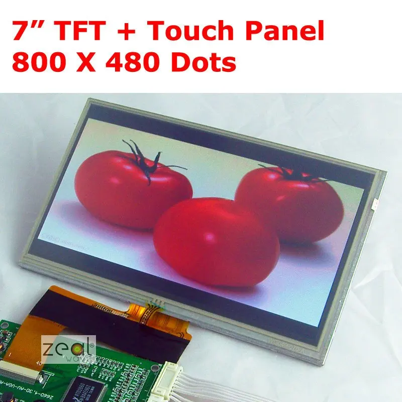 

7.0" 7 inch TFT LCD Module + Touch Panel High Resolution 800 x 480 Dots 40Pins free shipping+tracking