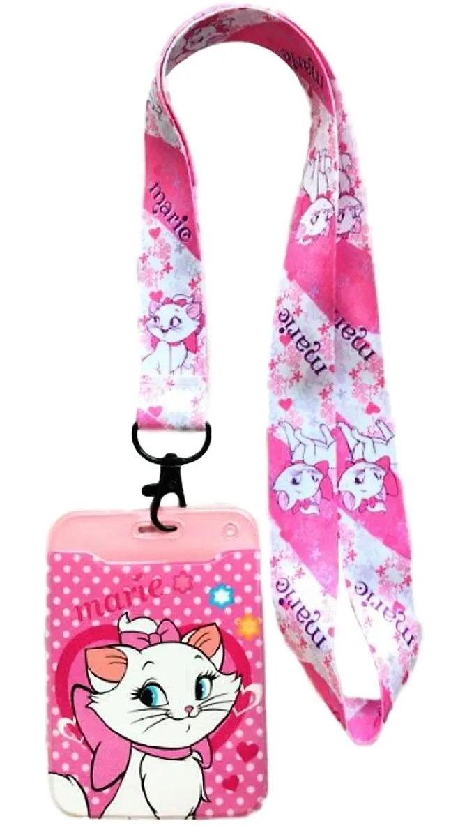 lot Cartoon cat mix Lanyards ID Card Badge Holder Keychain Neck Key