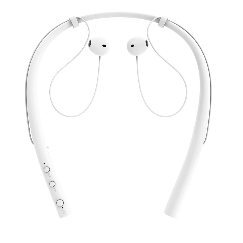Bluetooth наушники Встроенный Микрофон легкий Беспроводной шейным гарнитура Водонепроницаемый спортивные наушники стерео наушники для Xiaomi - Цвет: White