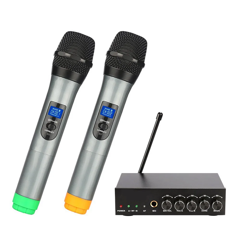 

Unibersal Mini Dual Channel Wireless Handheld Microphone Household TV Computer Karaoke KTV Wireless Bluetooth Microphone Suite