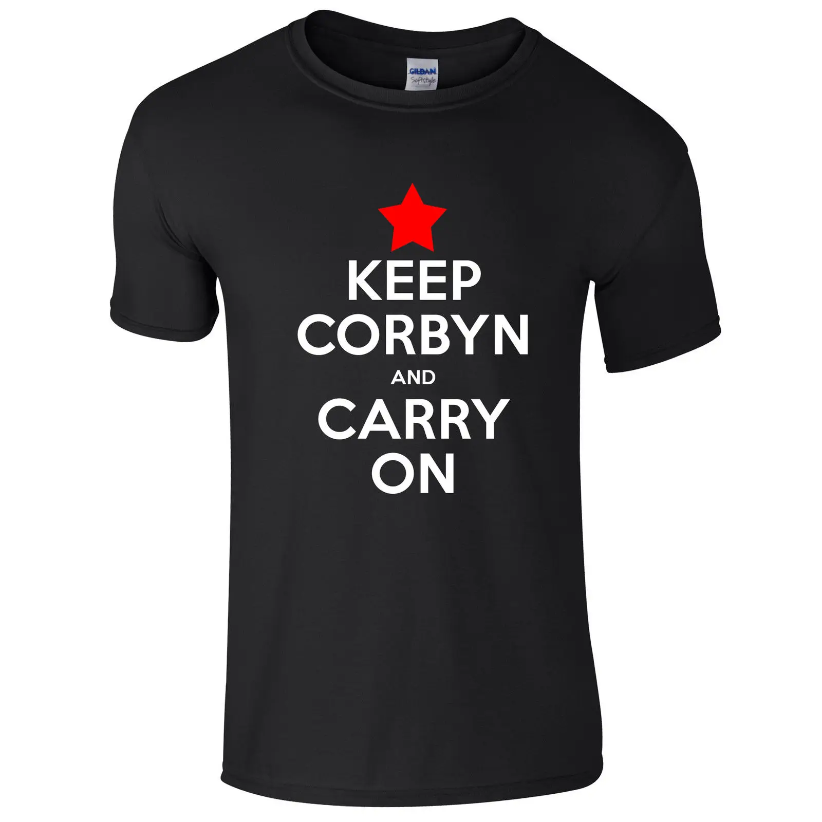 Keep Corbyn and Carry On t-shirt Jeremy Лейбористская политика Подарочная Футболка с принтом в
