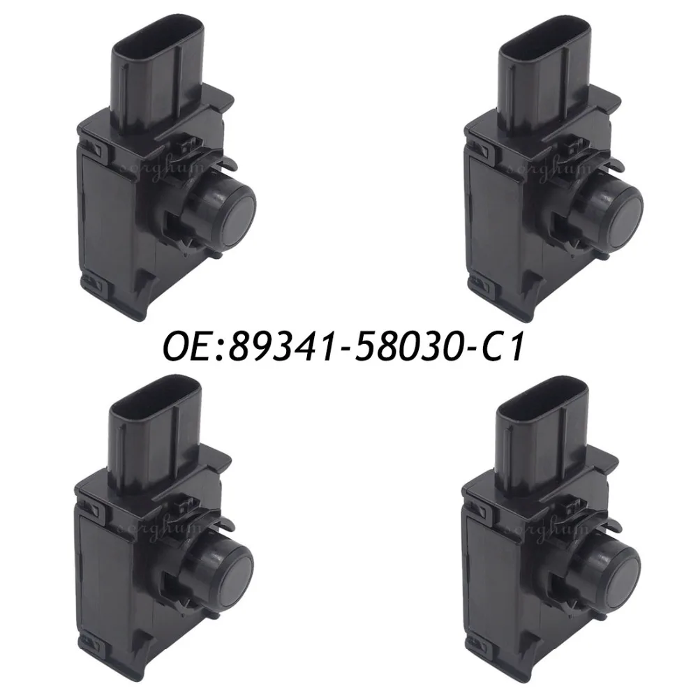 

4PCS PDC Backup Reverse Parking Assist Sensor For Toyota Alphard 89341-58030 89341-58030-C1 Black