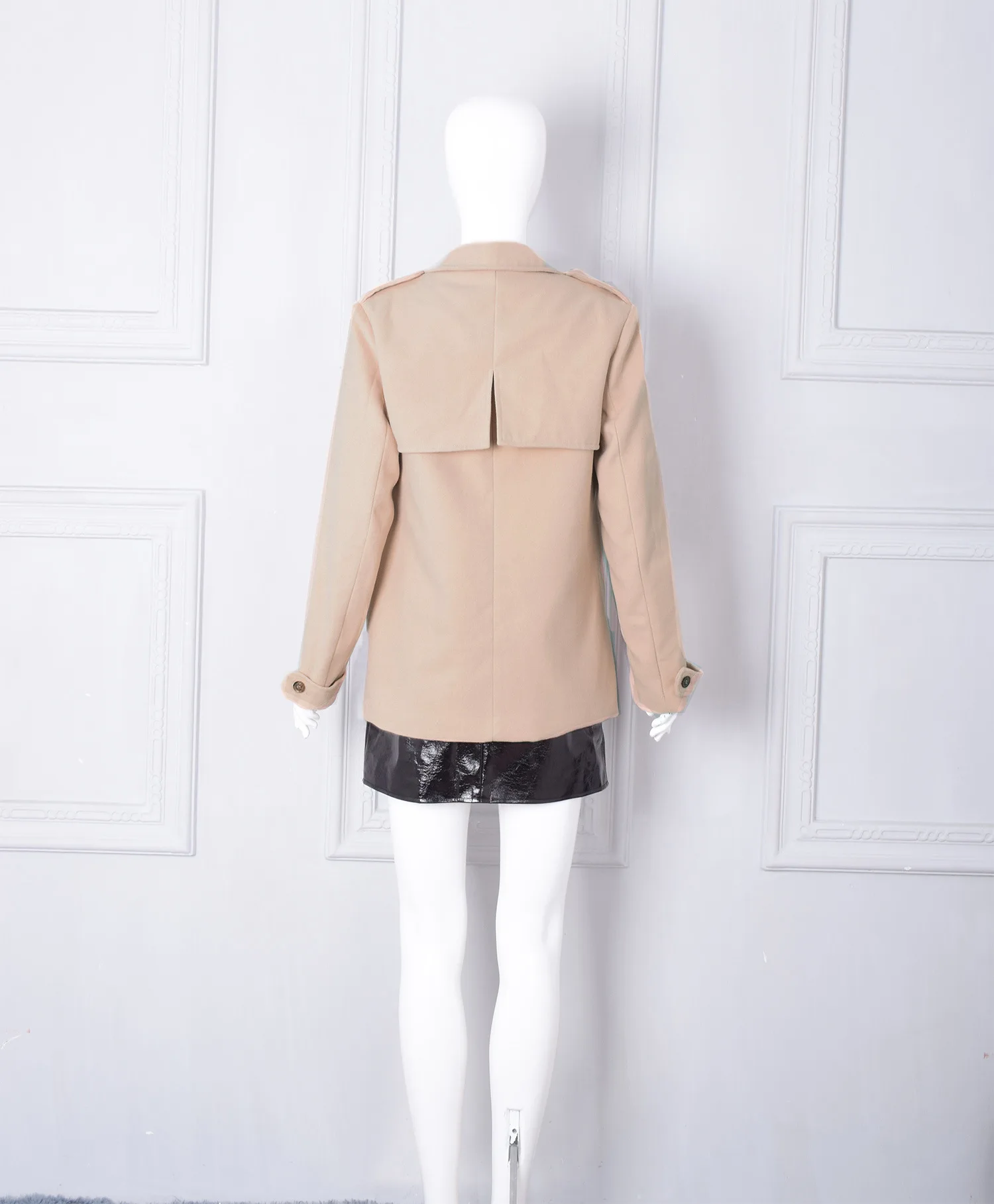 Negotiator Zhu Xudan Shang Bichen Slim and Slim In Spring 2019 Turn-down Collar Single Breasted Jackets Coat Woman