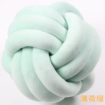 

20cm Three-strand Round Knotted Pillow Hand-knitted Knotted Pillow Hot Selling