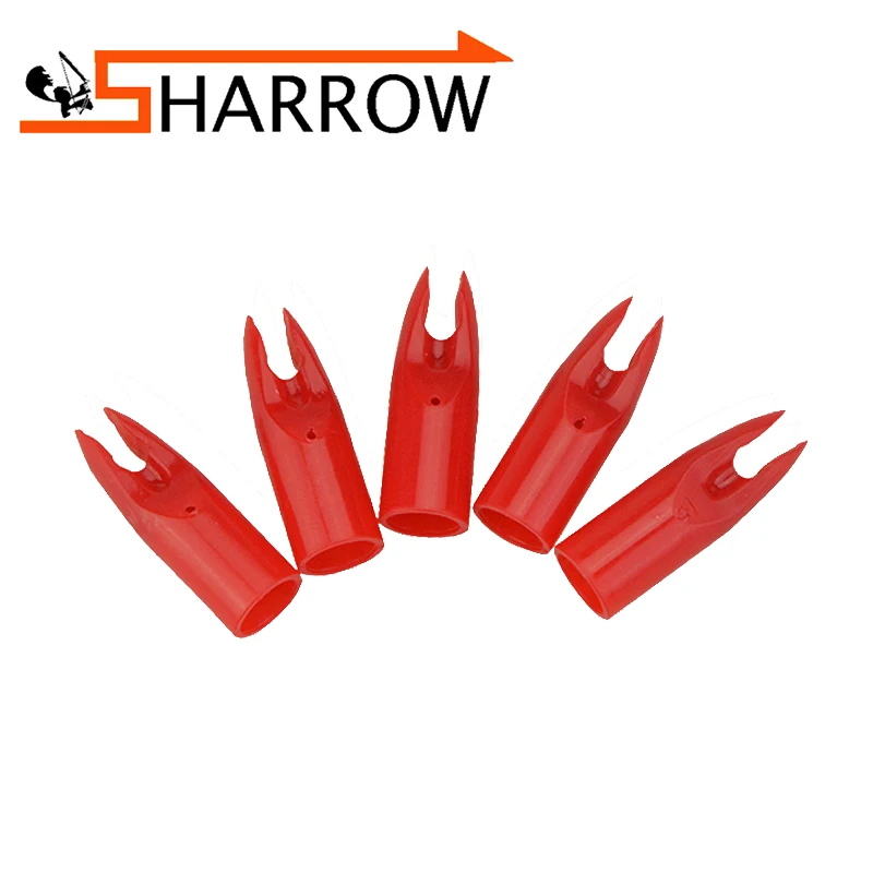 60pcs Archery Plastic Arrow Nock ID7mm 7 Colors Arrow Nock Pin Outdoor Sport Hunting Shooting Accessory