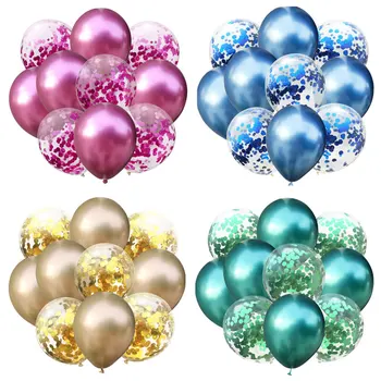

10Pcs Mixed Gold Confetti Balloons Birthday Party Decoration Chrome Metallic Balloon Air Ball Birthday Ballon Party Decor Baloon